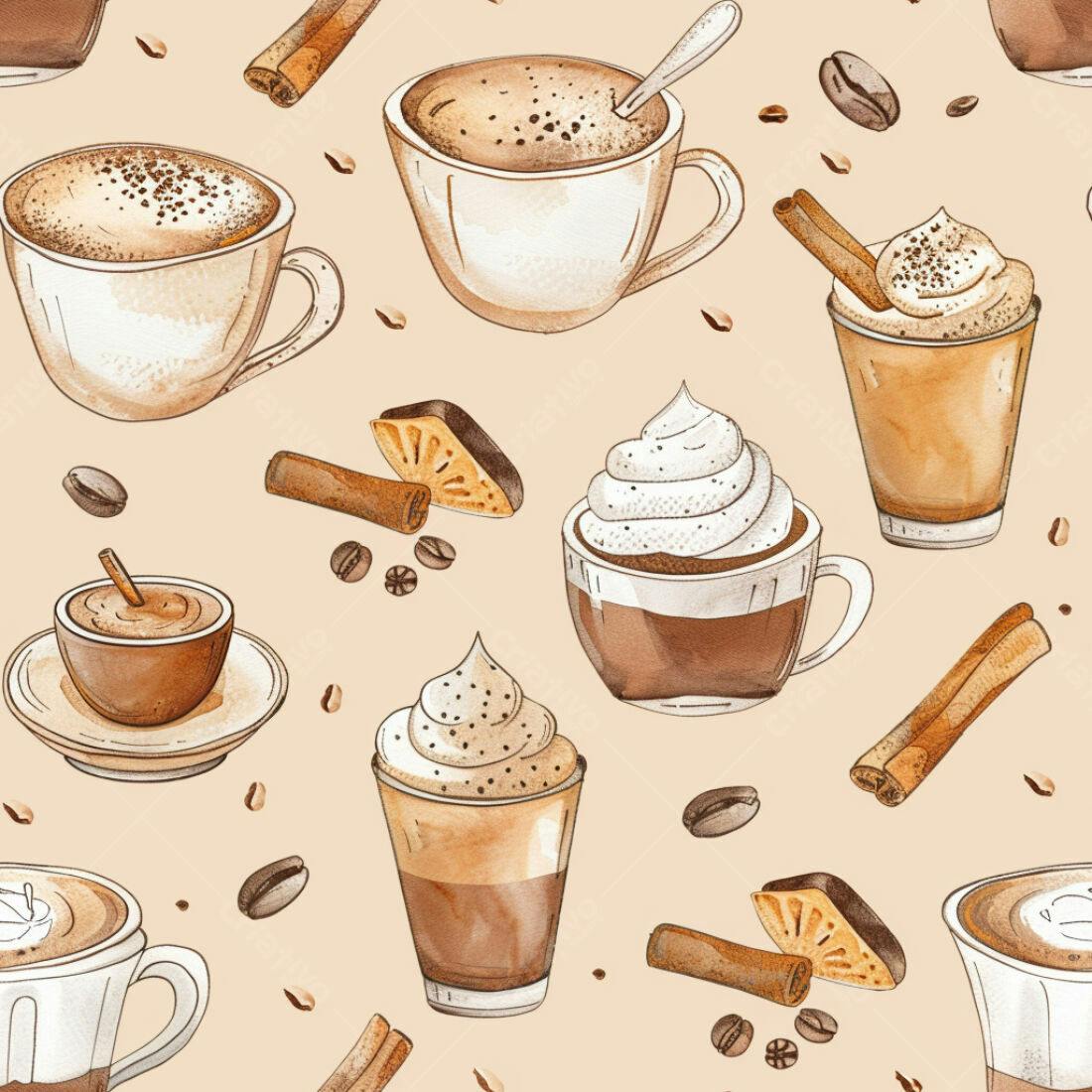 Textura Café Padrão para Fundo