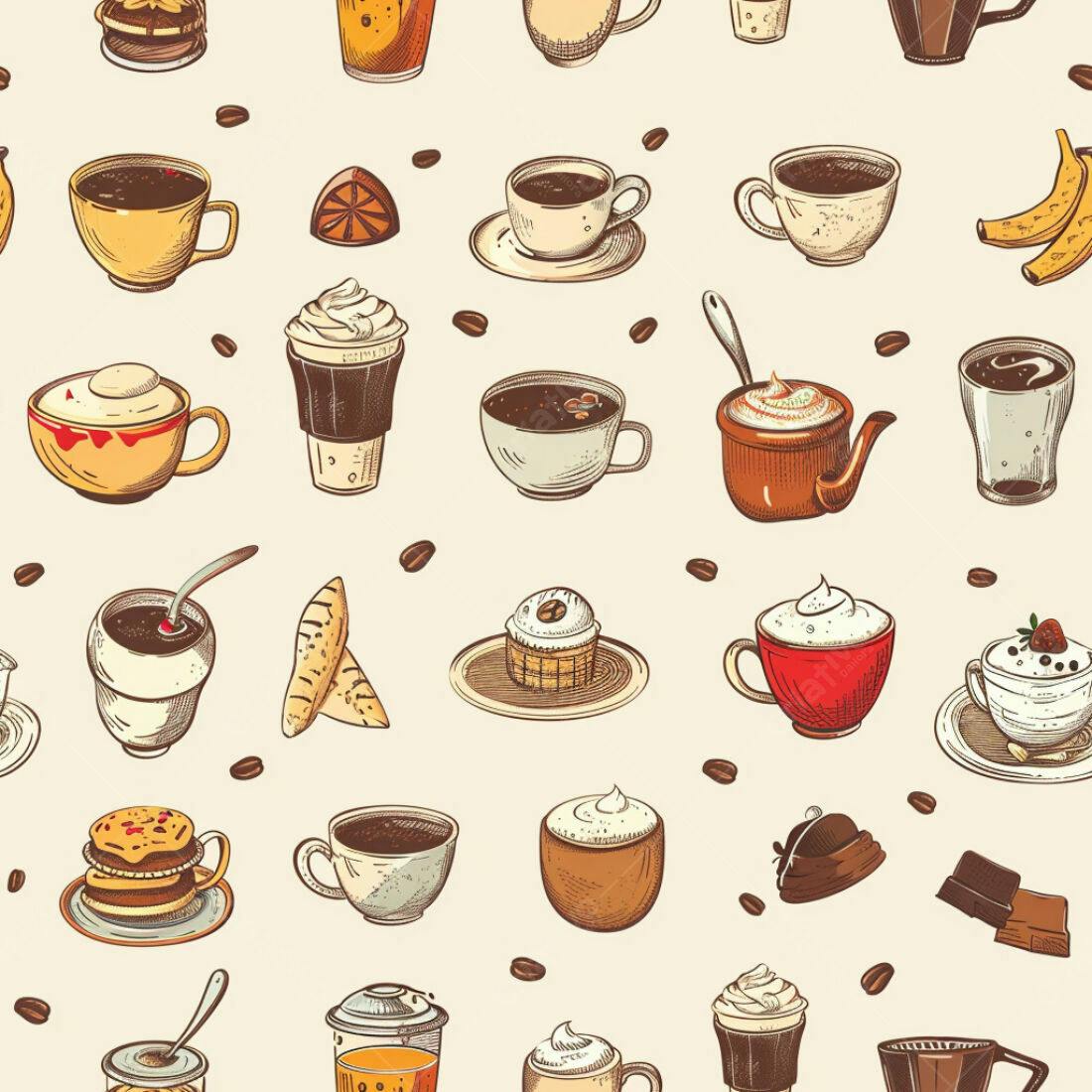 Textura Café Padrão para Fundo