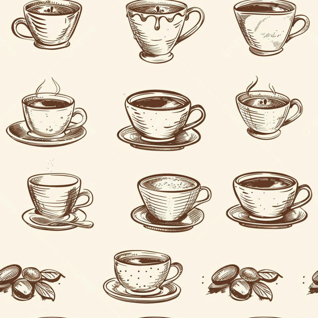 Textura xícaras café vintage para fundo