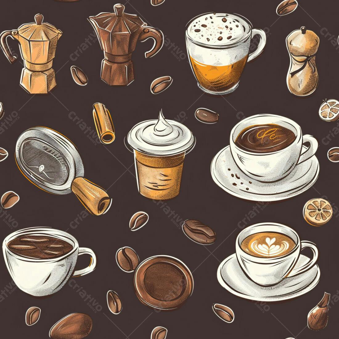 Textura Café Padrão para Fundo