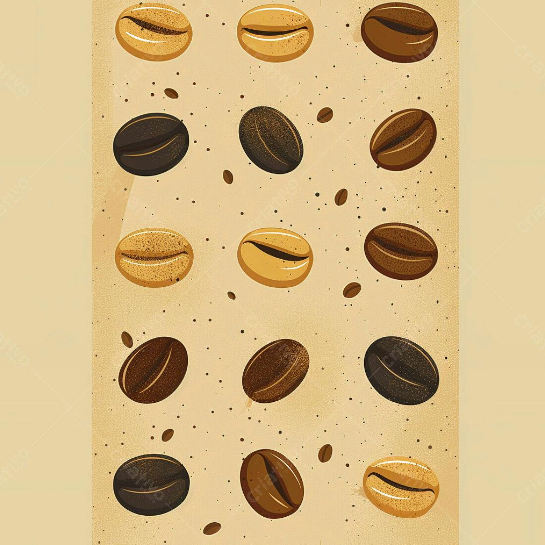 Textura Grãos de Café para Fundo Vintage