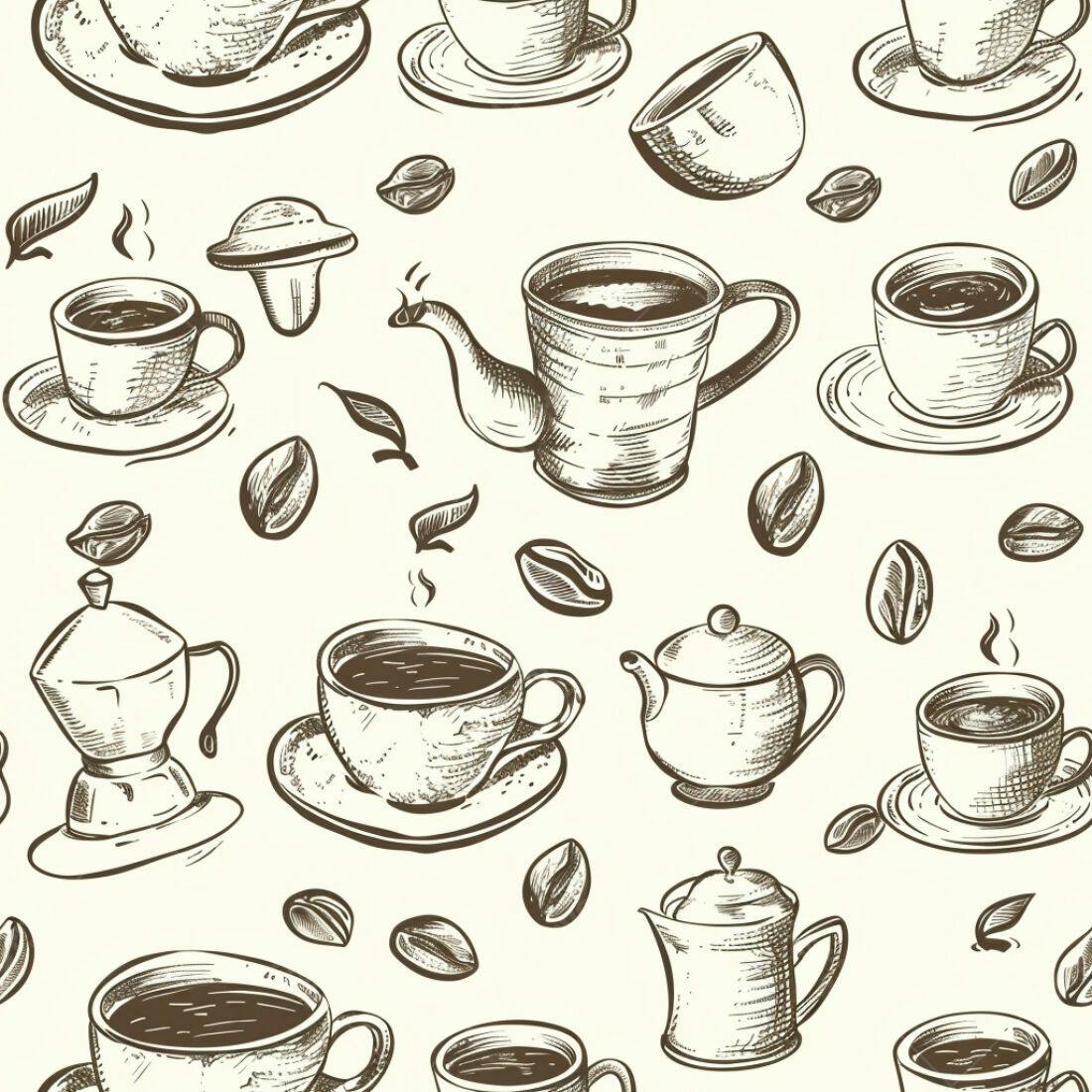 Textura Café e Grãos para Fundo