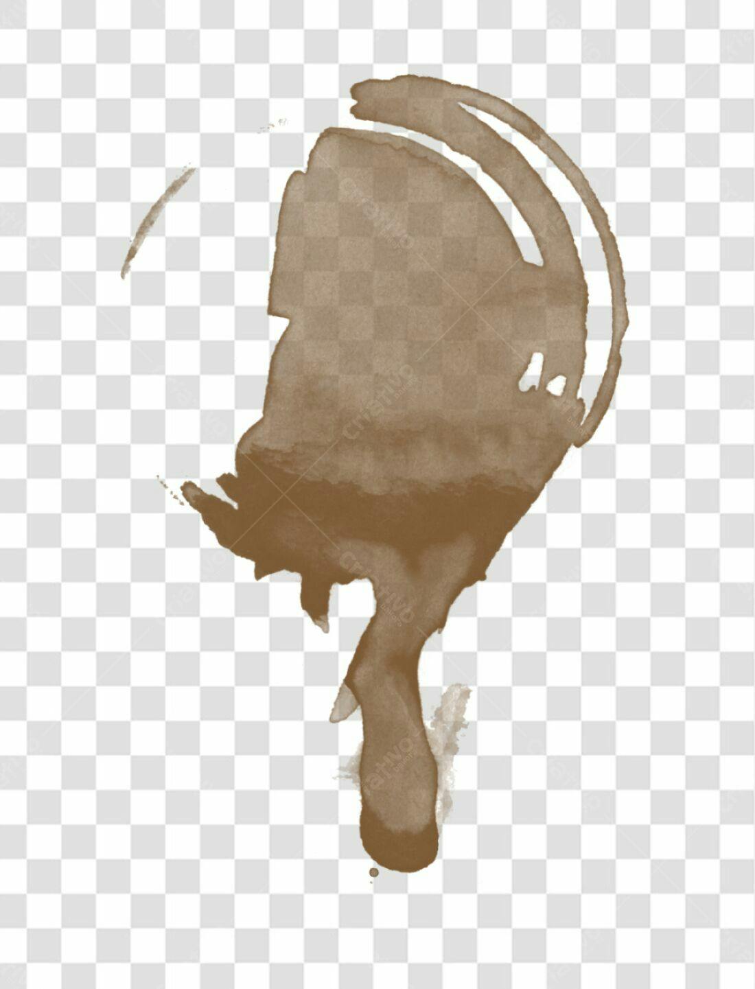 Mancha de Café PNG com fundo transparente