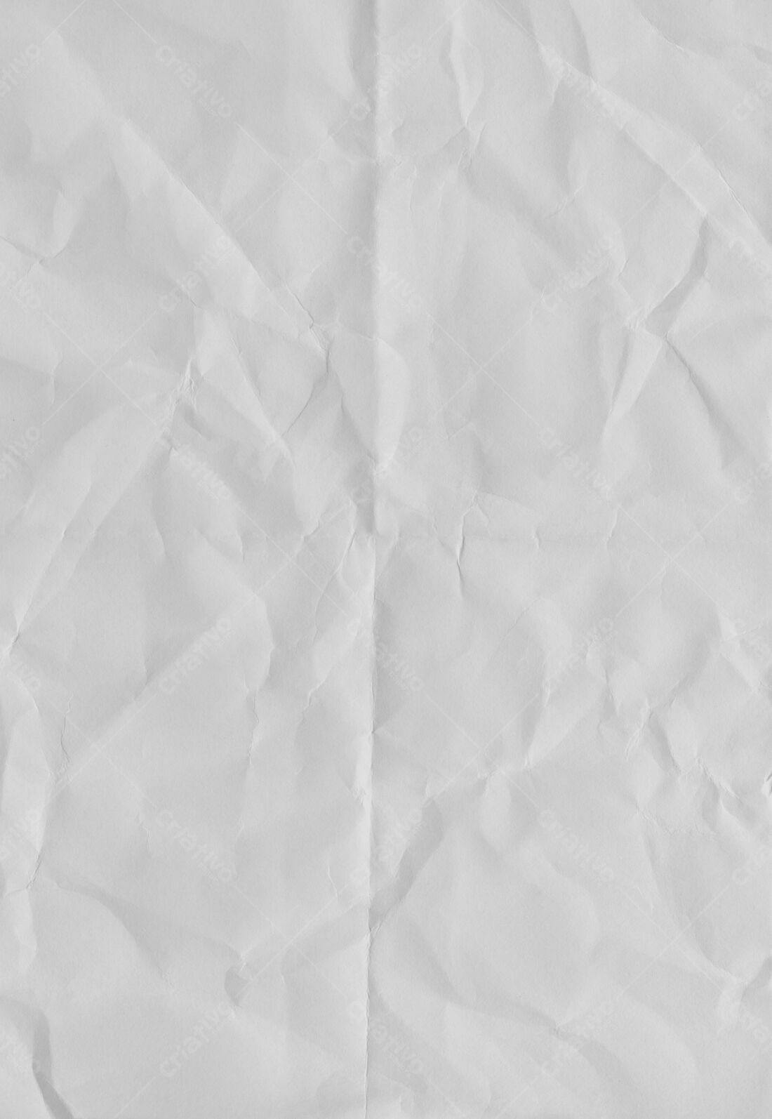 Textura Papel Amassado Branco para Fundo