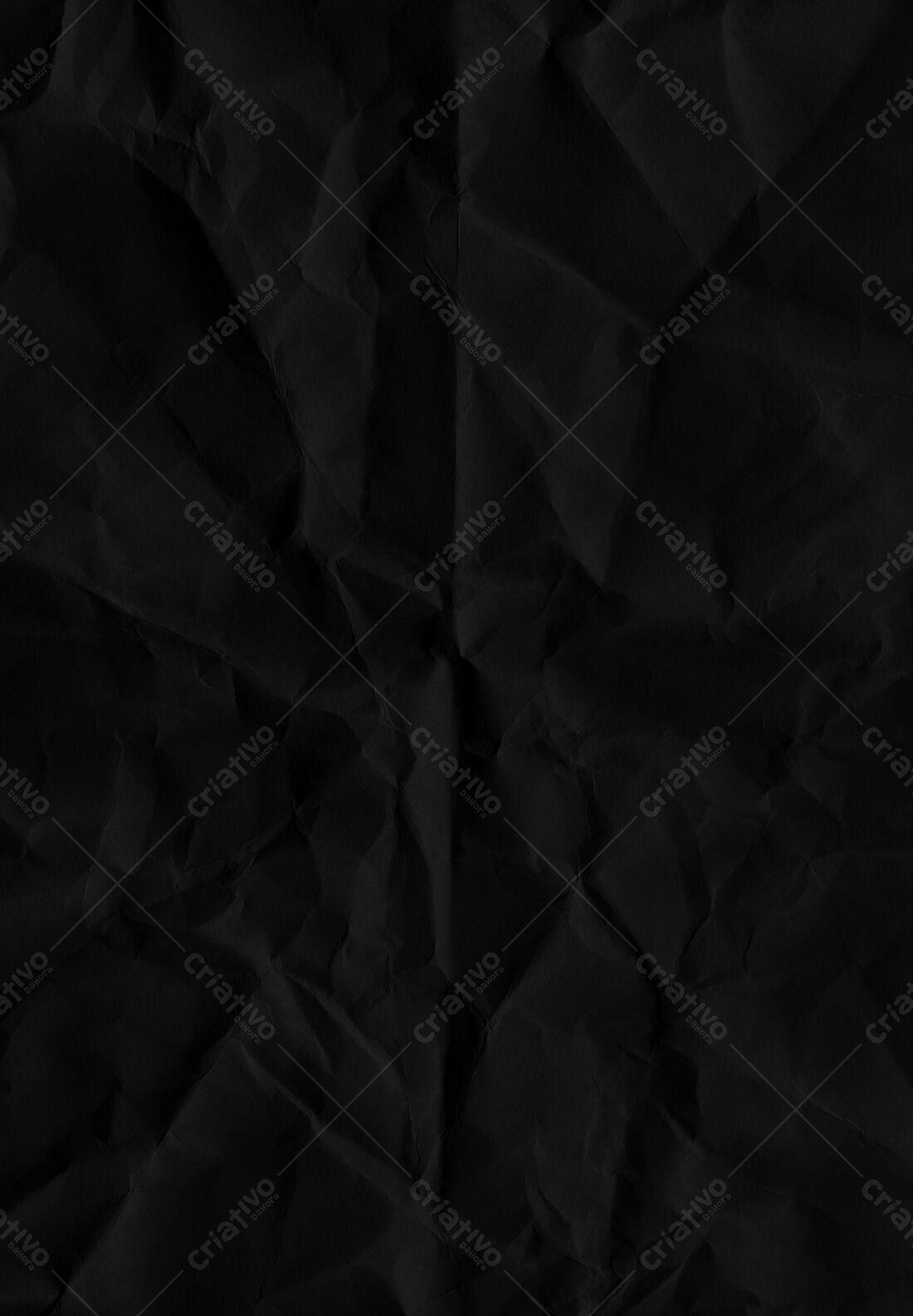 Textura Papel Amassado Preto para Fundo
