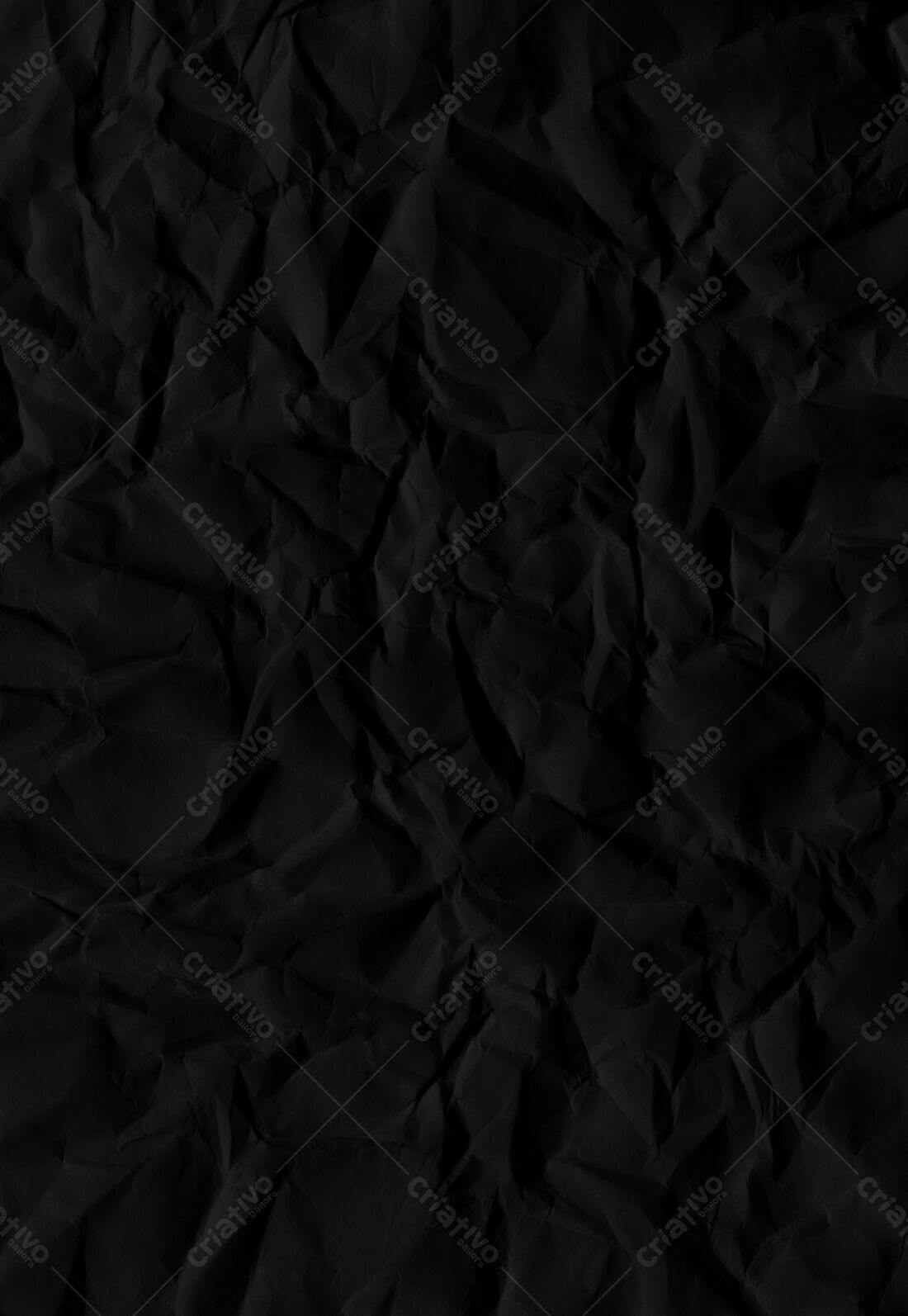 Textura papel amassado preto para fundo