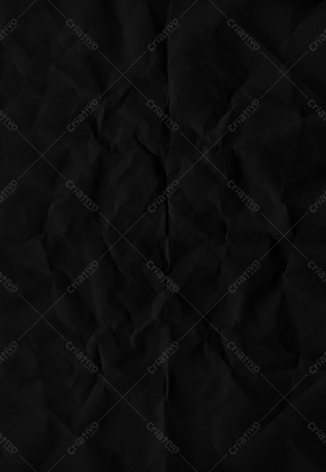 Textura Papel Amassado Preto para Fundo