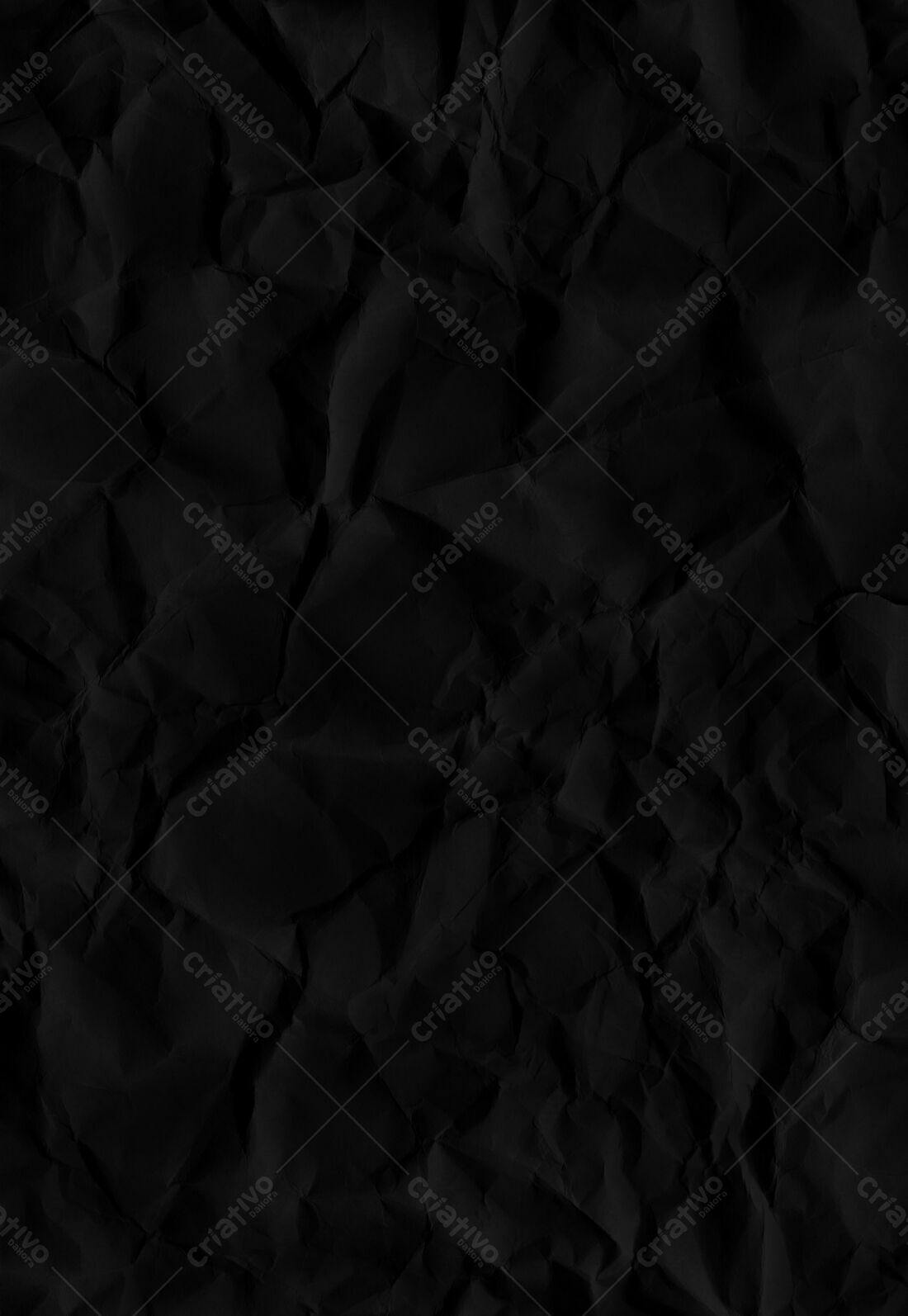 Textura Papel Amassado Preto para Fundo