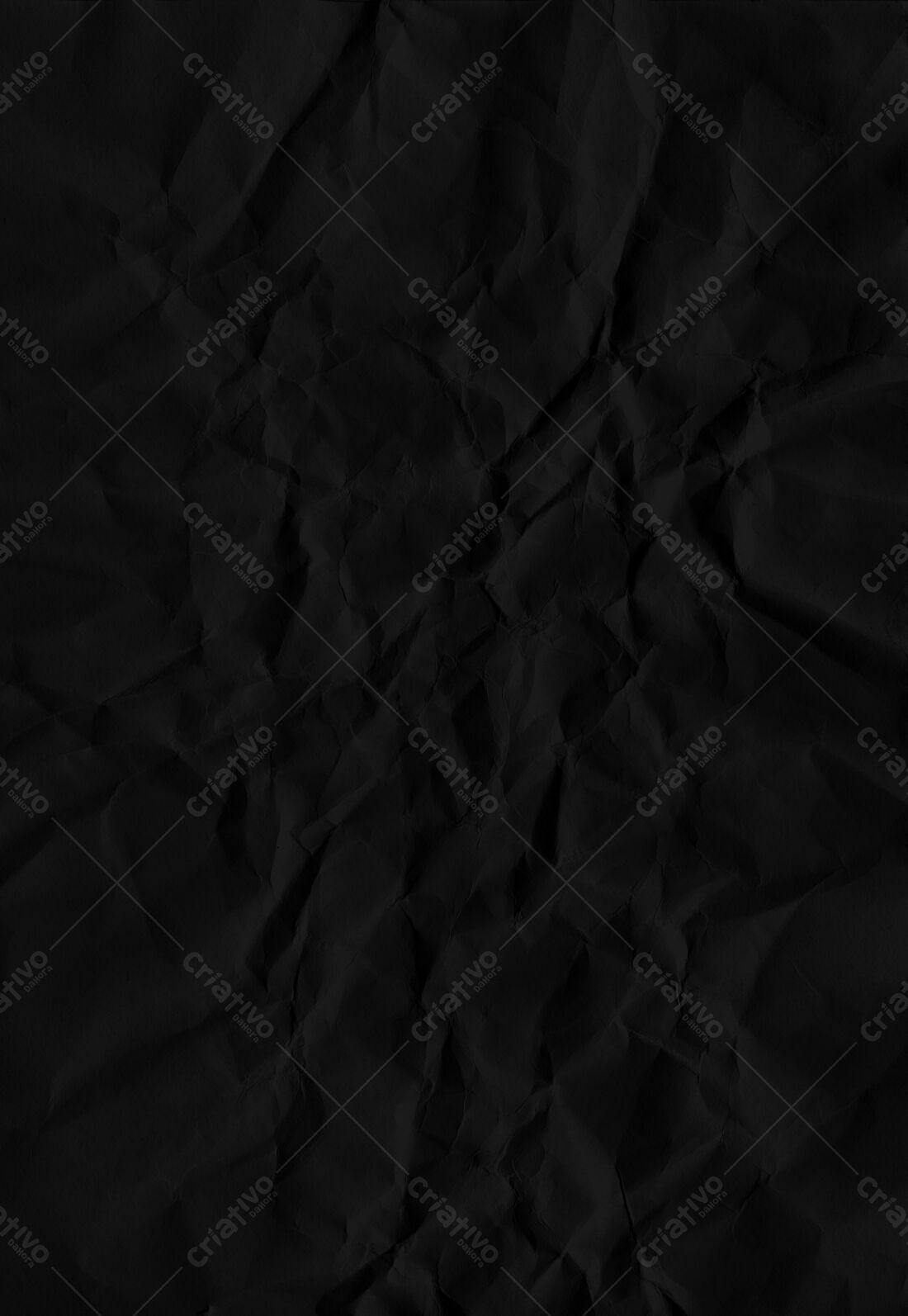 Textura Papel Amassado Preto para Fundo