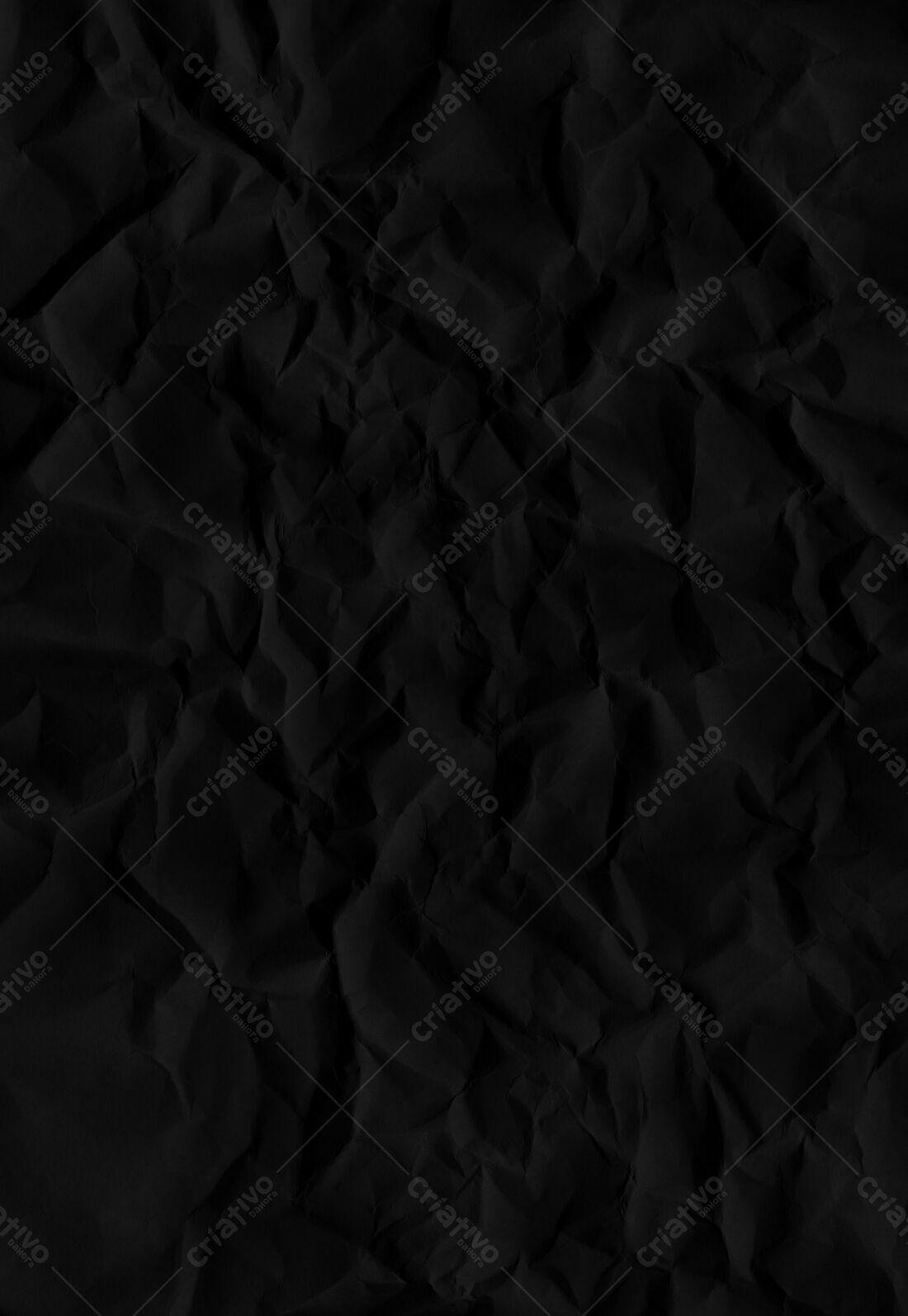 Textura Papel Amassado Preto para Fundo