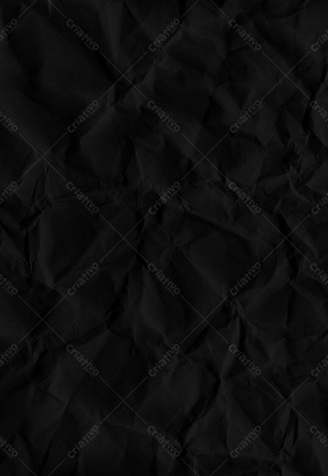 Textura Papel Amassado Preto para Fundo