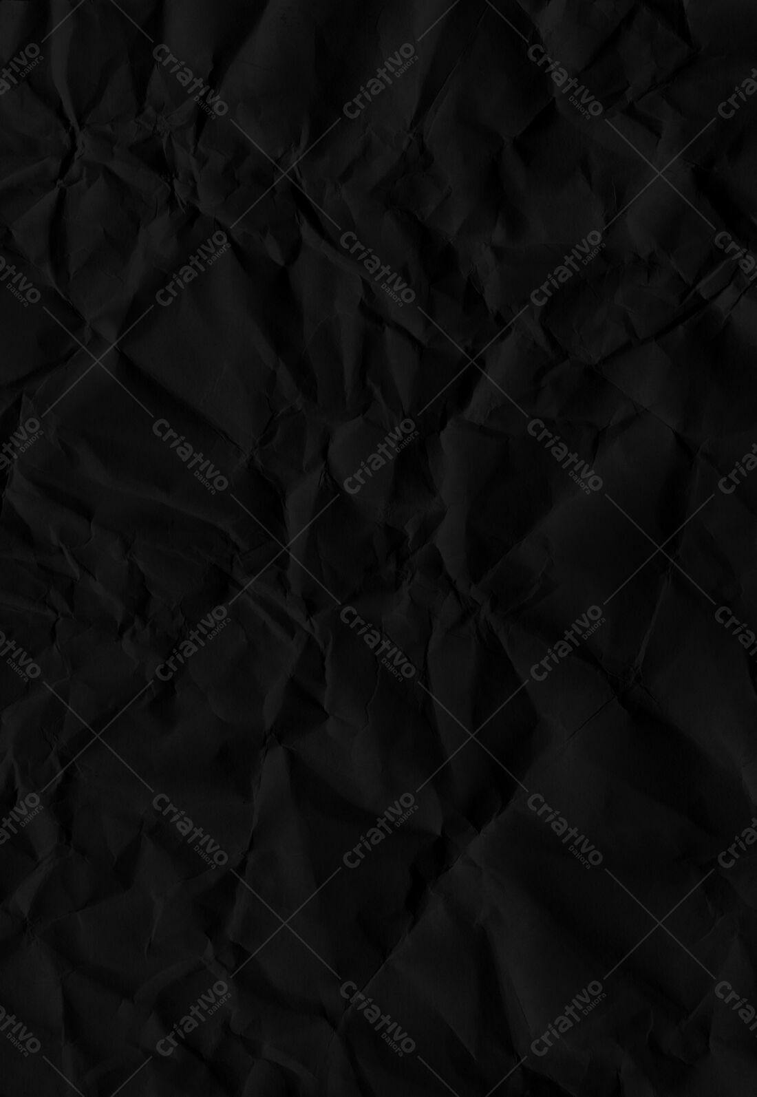 Textura Papel Amassado Preto para Fundo