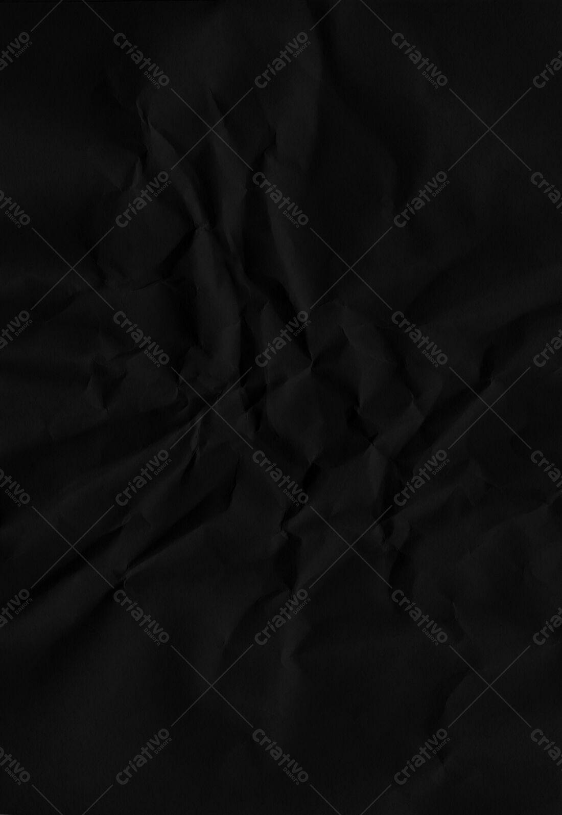 Textura Papel Amassado Preto para Fundo