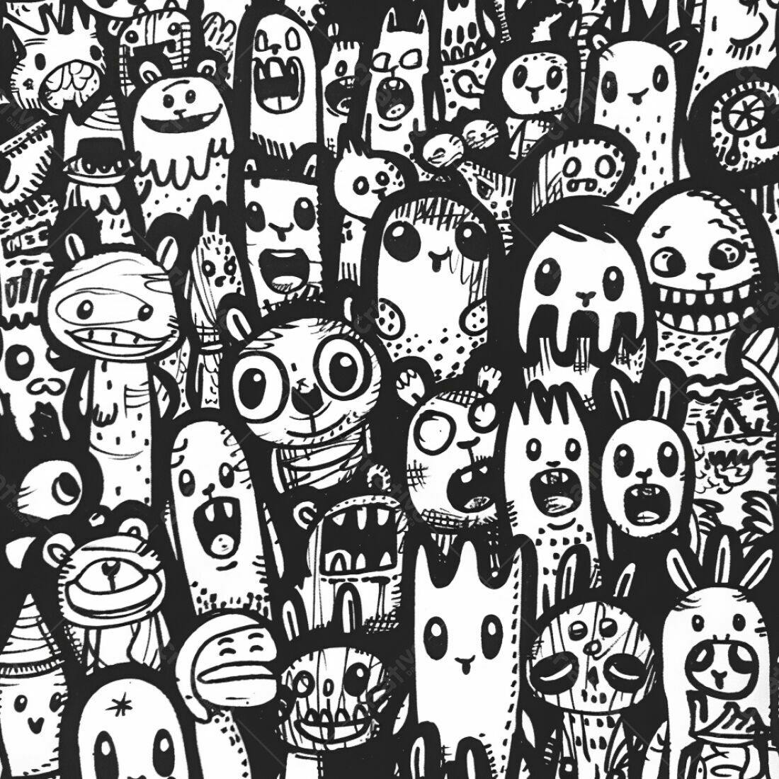 Textura Monstros Desenho para Fundo