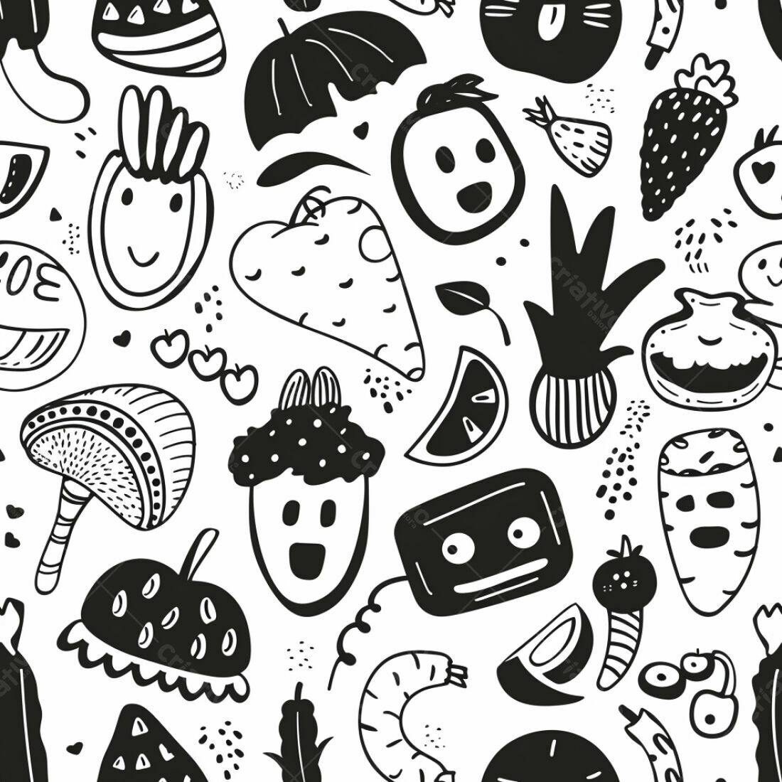 Textura Desenho Monocromático para Fundo