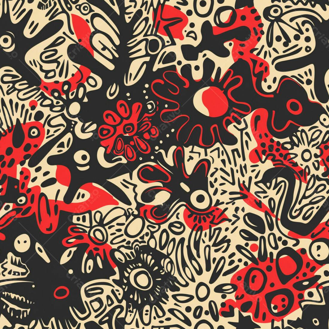 Textura Abstrata Vermelha e Preta para Fundo
