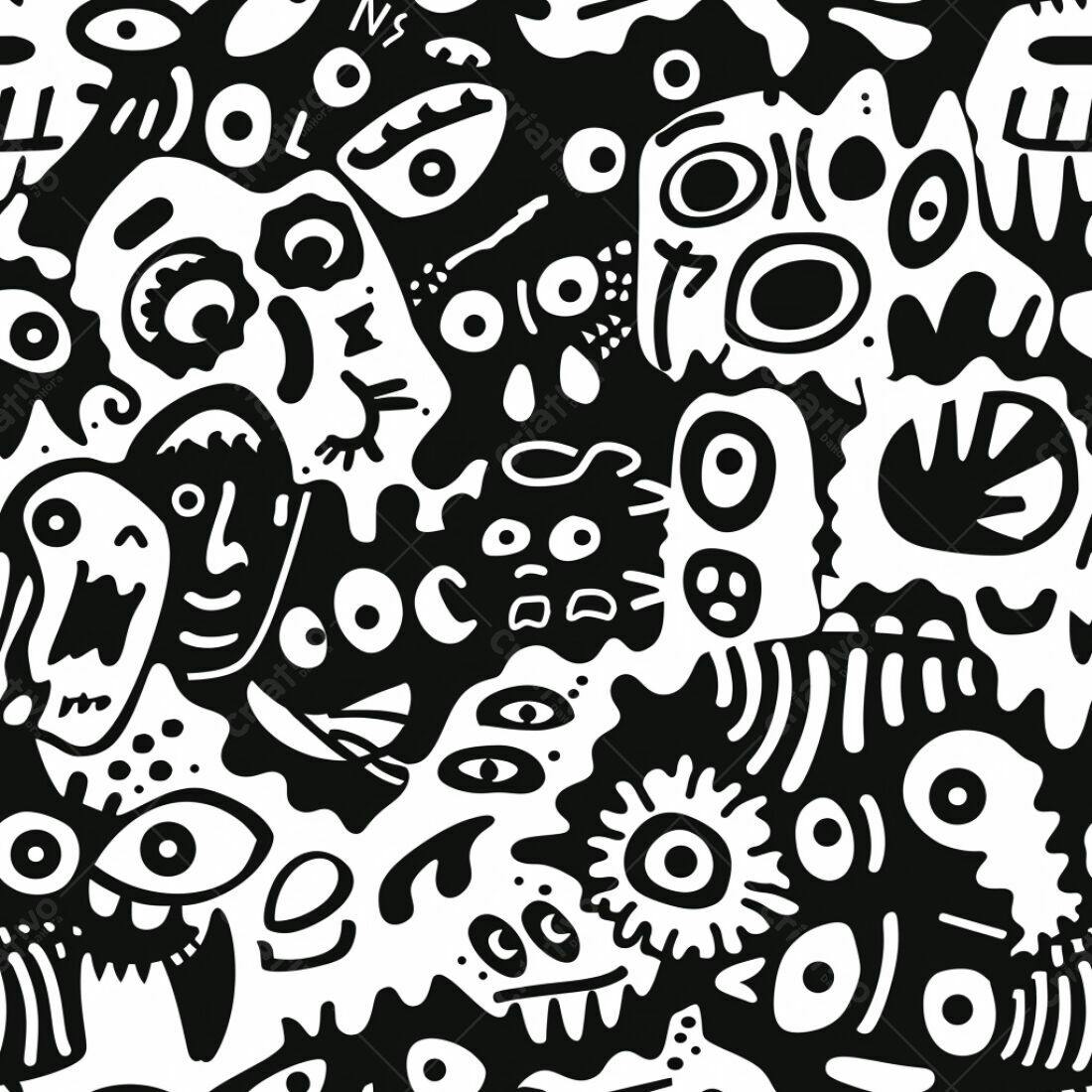 Textura Abstrata Monstros para Fundo