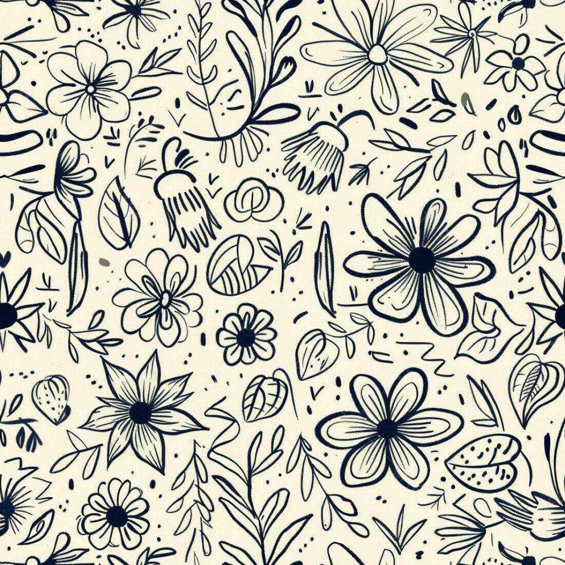 Textura floral monocromática para fundo