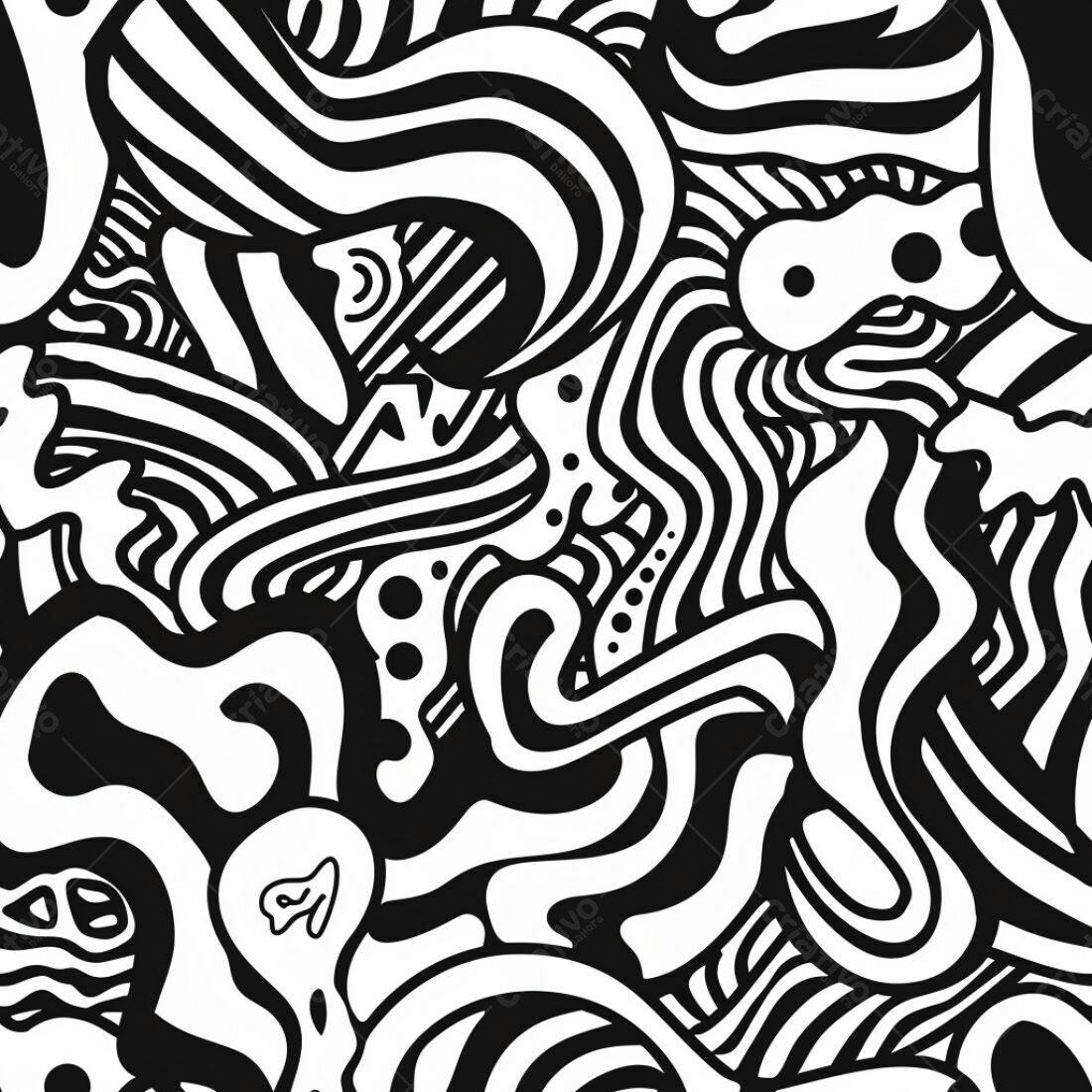 Textura Abstrata Preto e Branco para Fundo