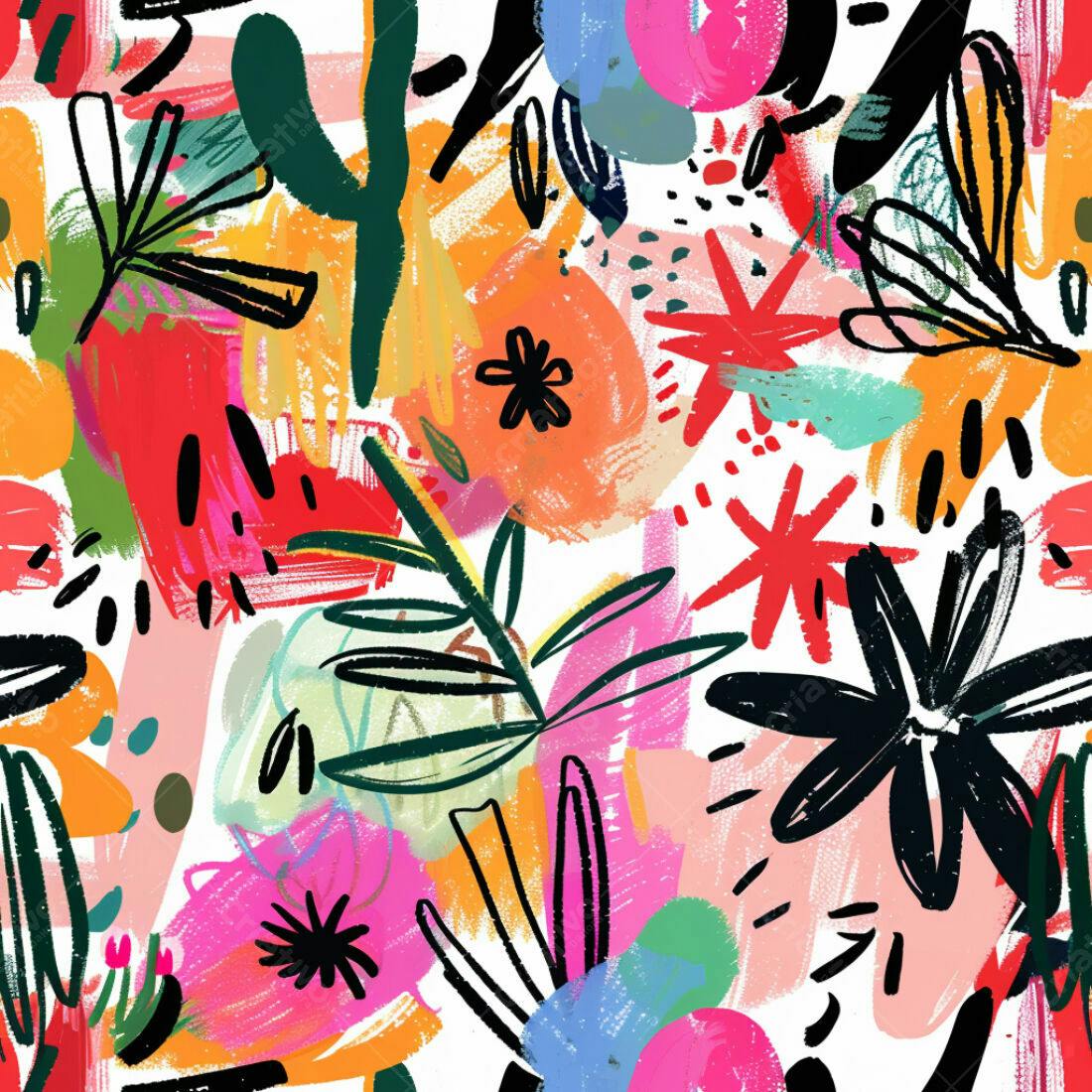 Textura Abstrata Floral Colorida para Fundo