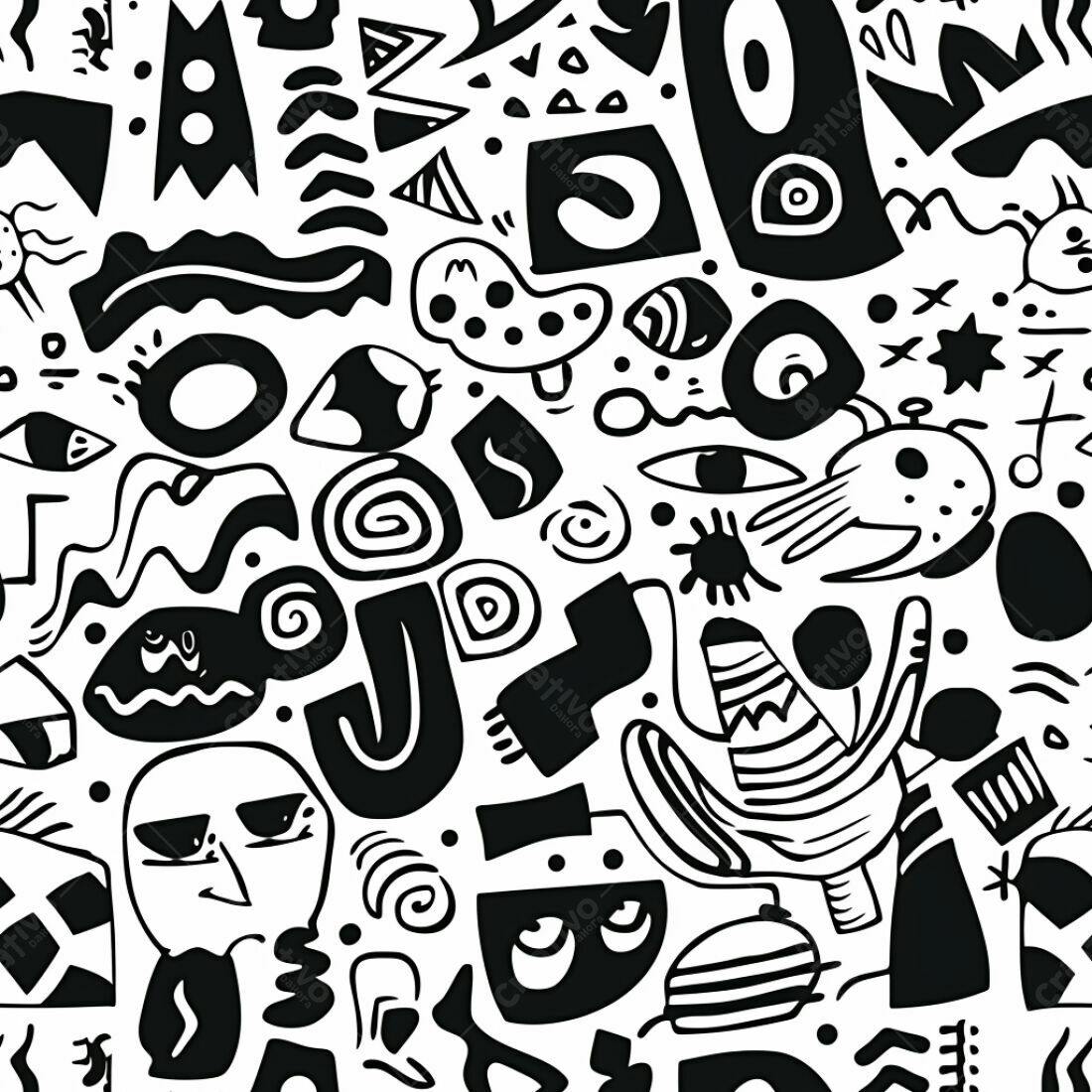 Textura Abstrata Preto e Branco para Fundo
