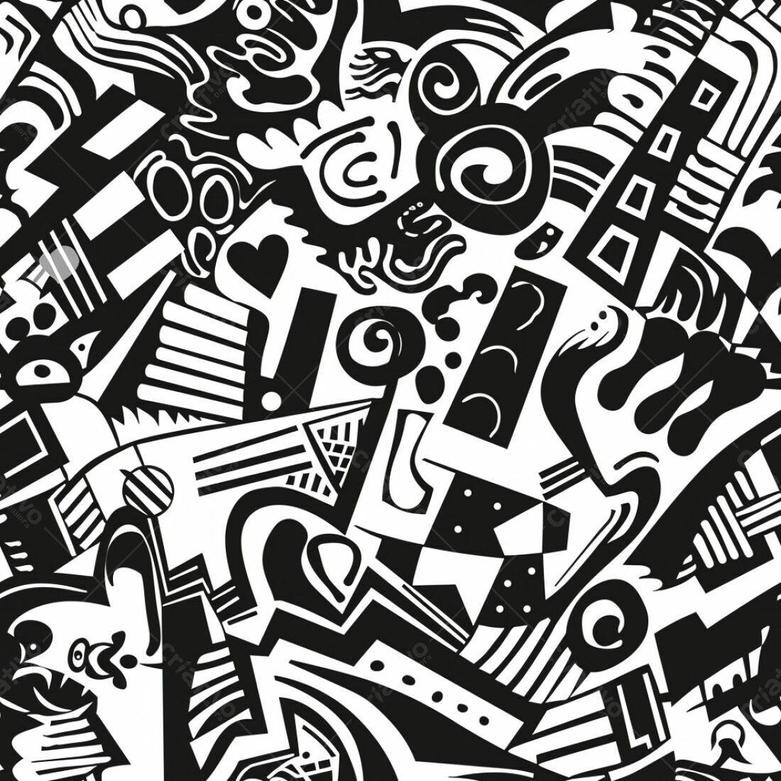 Textura Abstrata Preto e Branco para Fundo