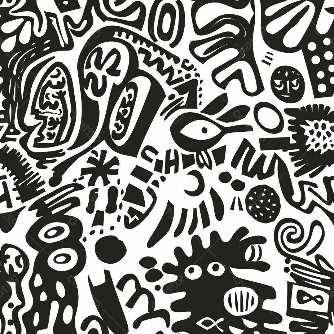 Textura Abstrata Preto e Branco para Fundo
