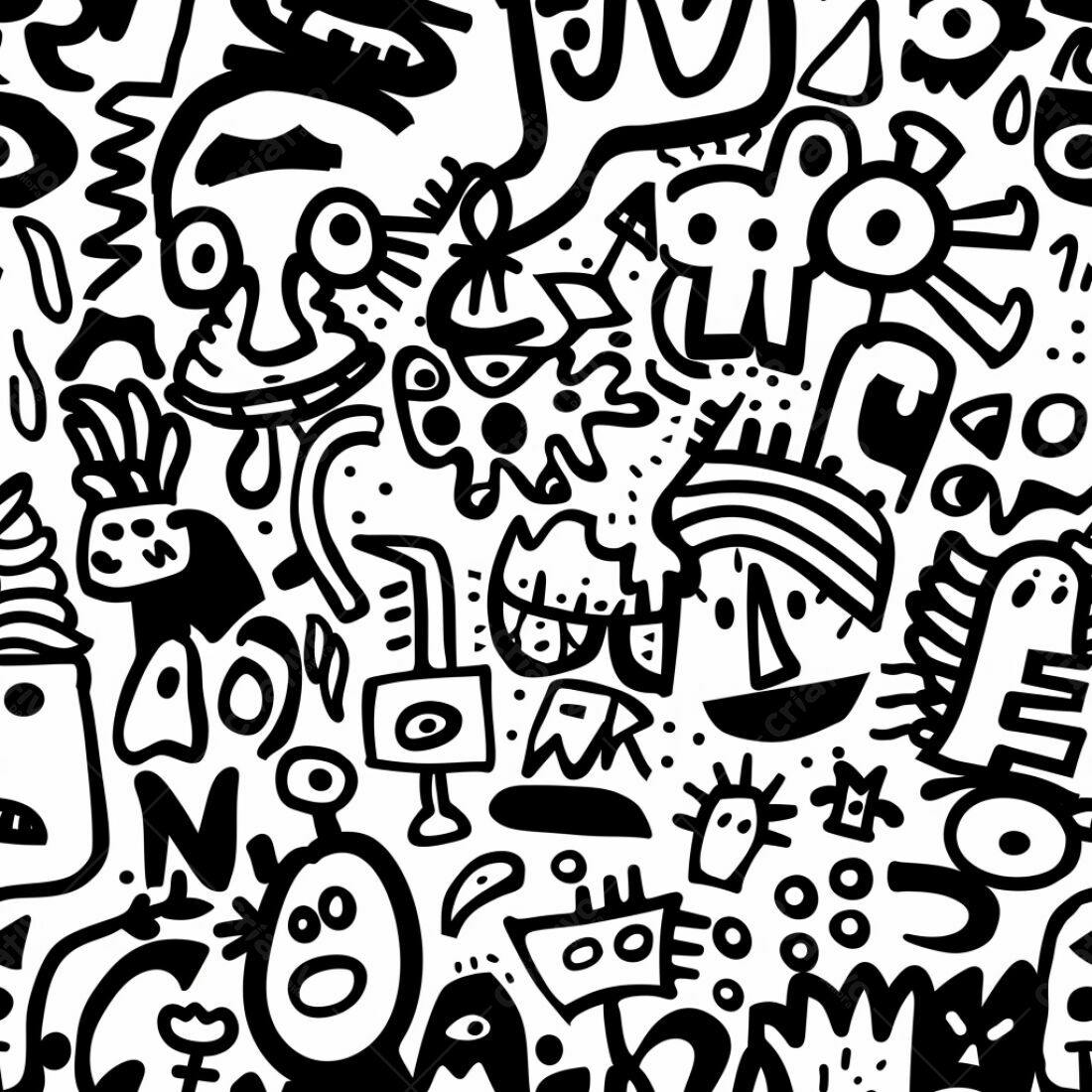 Textura Abstrata Preto e Branco para Fundo