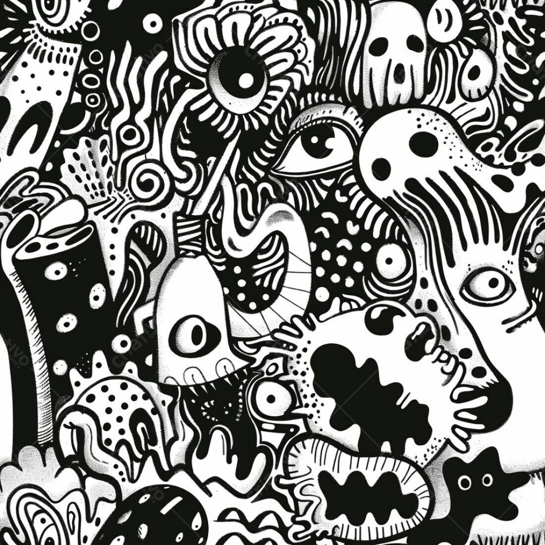 Textura Abstrata Preto e Branco para Fundo