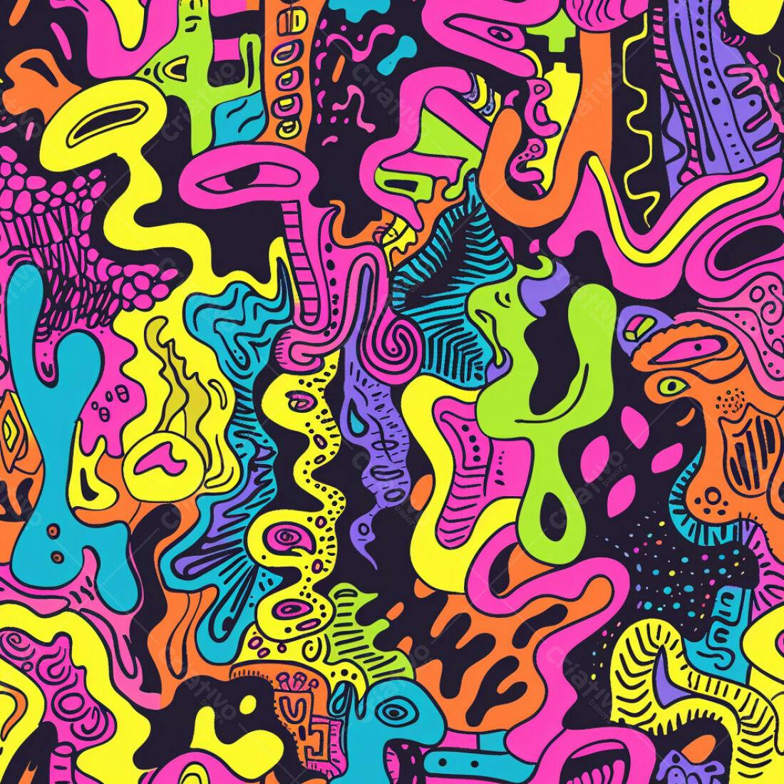 Textura Abstrata Neon para Fundo
