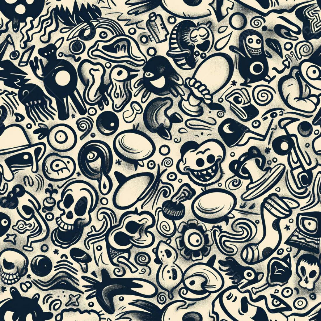 Textura Desenho Monstros para Fundo