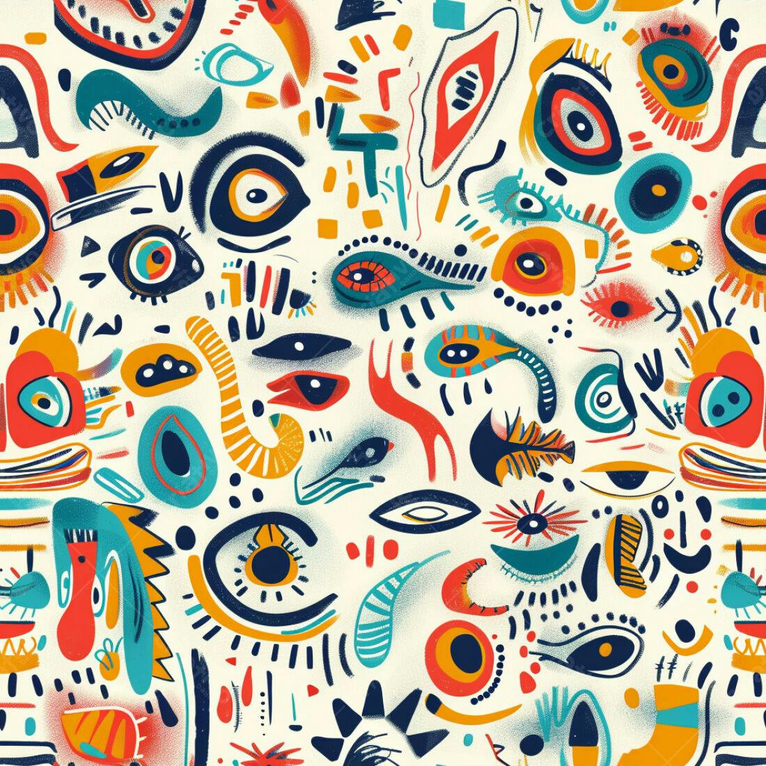 Textura Abstrata Olhos Coloridos para Fundo