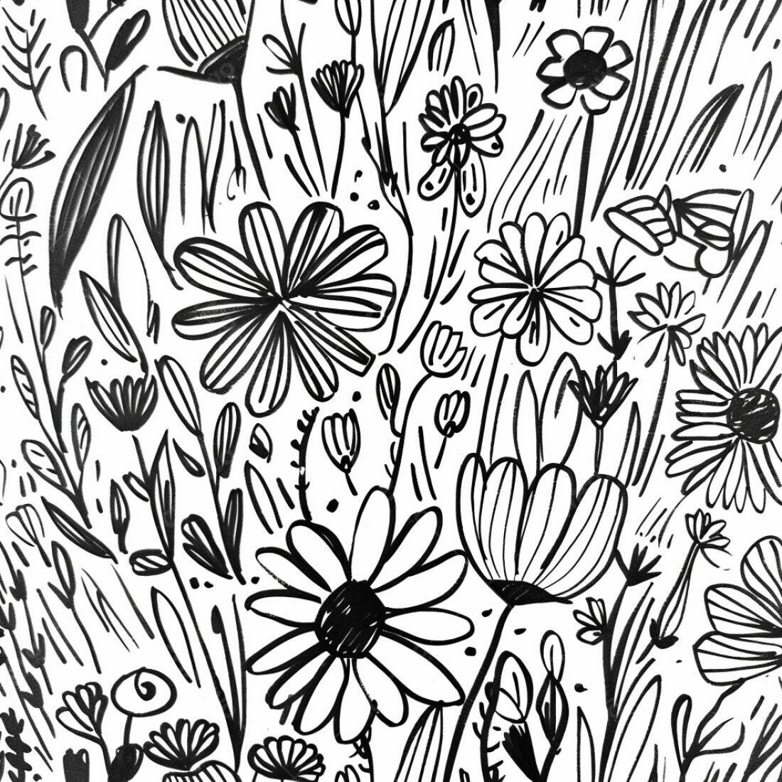 Textura floral monocromática para fundo