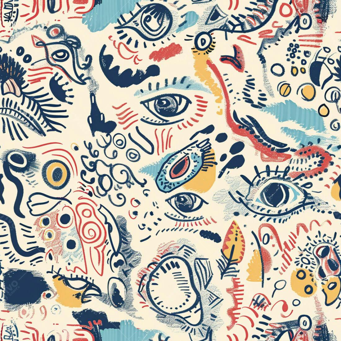 Textura Abstrata Olhos Coloridos para Fundo