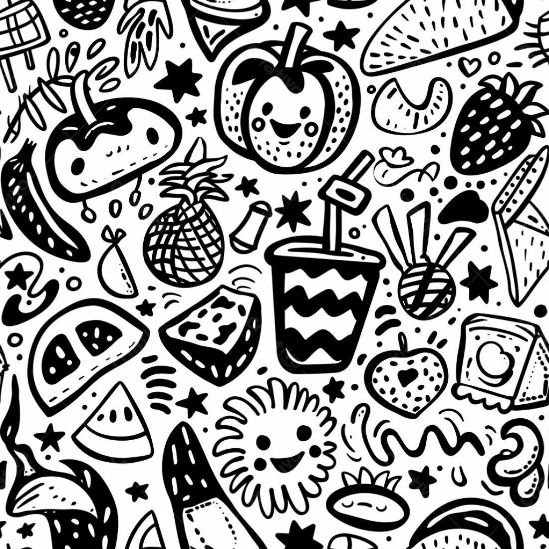 Textura Frutas Desenho para Fundo