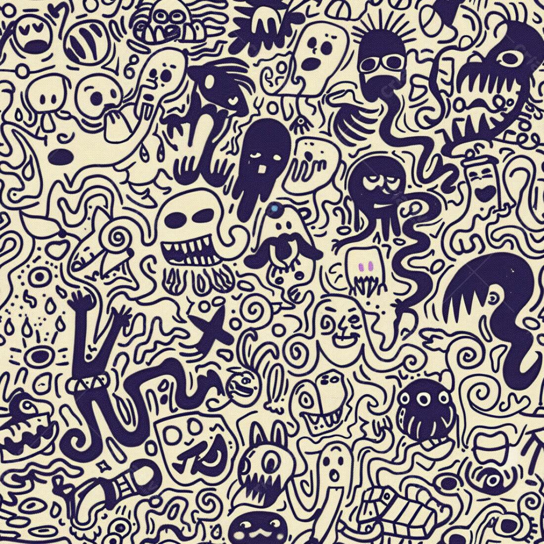 Textura Monstros Desenho para Fundo