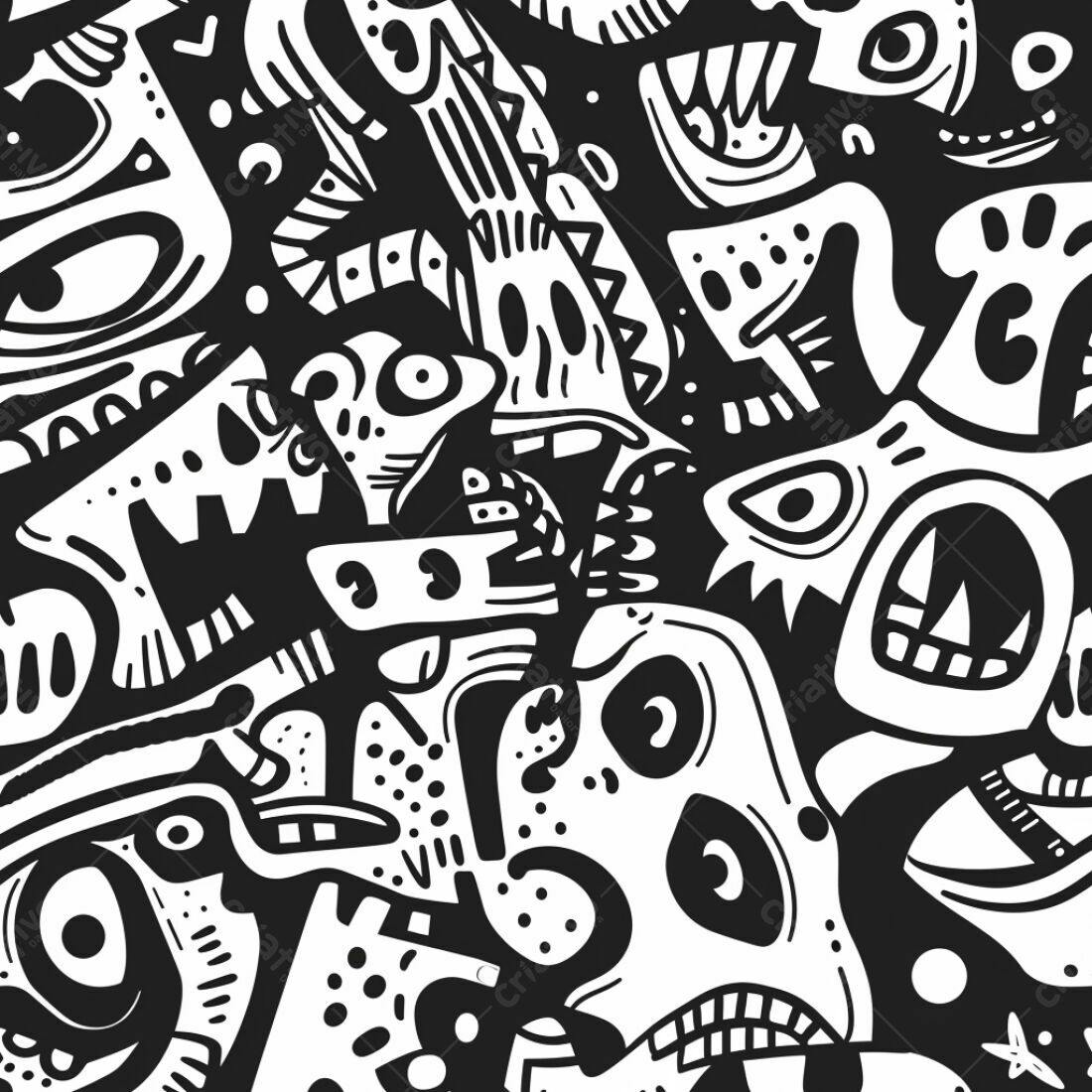 Textura Monstros Abstrata para Fundo