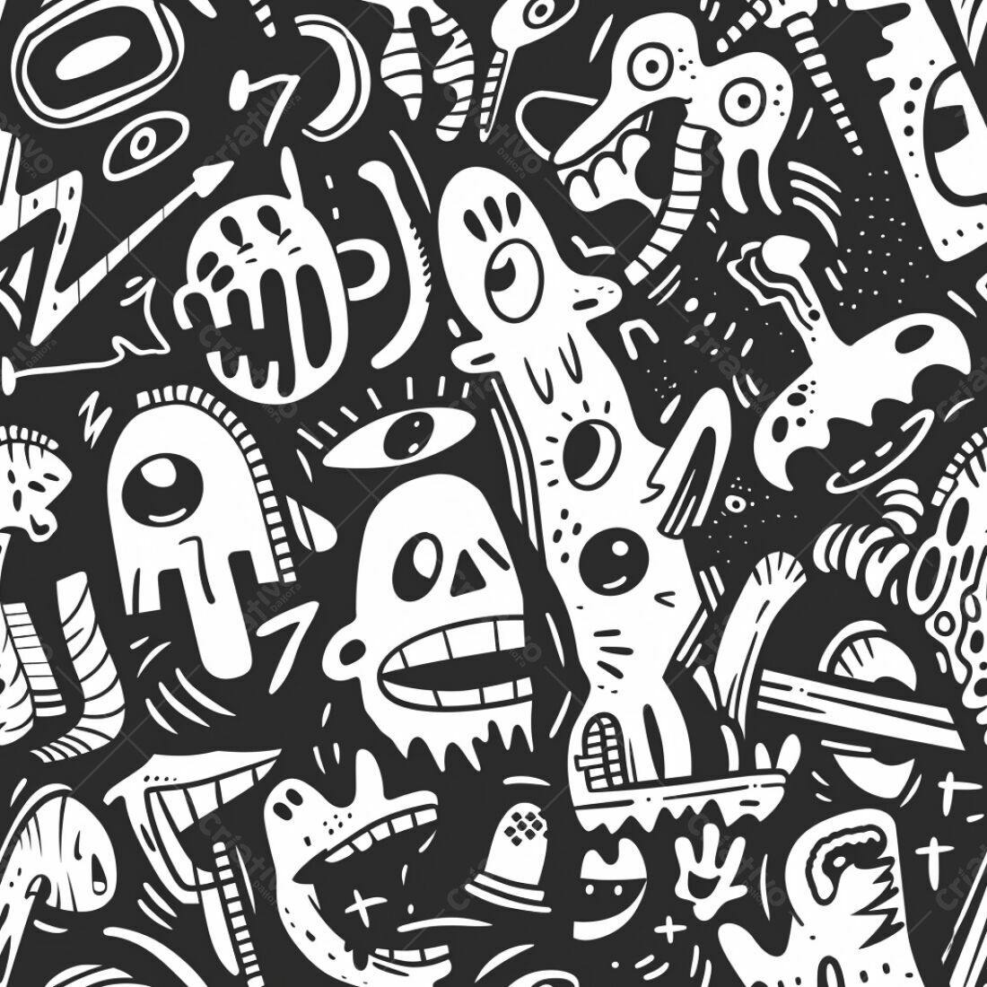 Textura Monstros Abstrato para Fundo de Game
