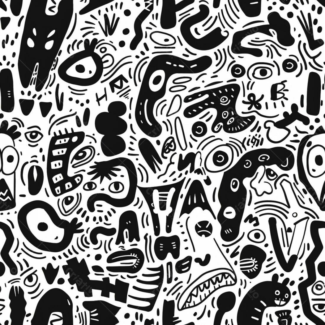 Textura Abstrata Preto e Branco para Fundo