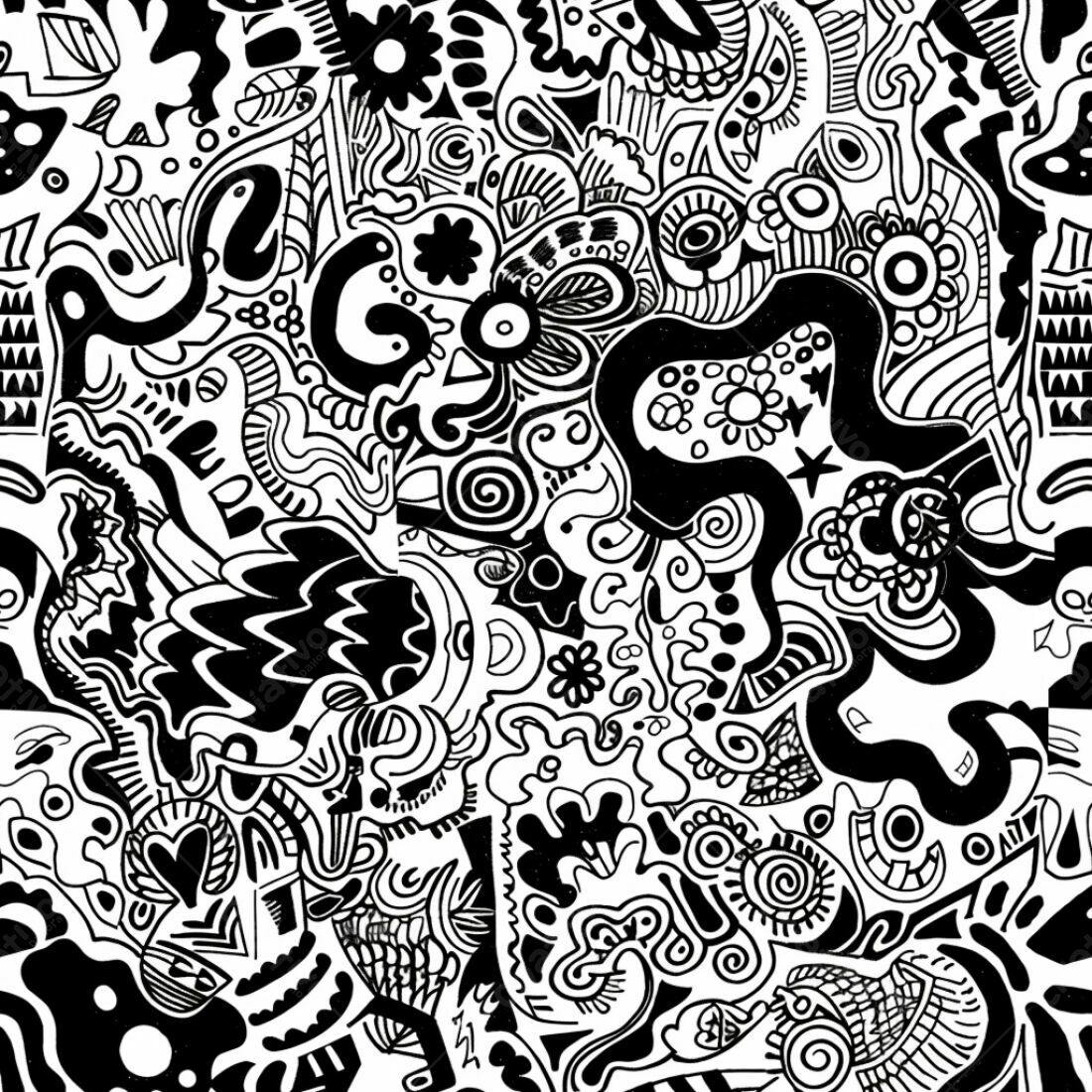 Textura Abstrata Preto e Branco para Fundo