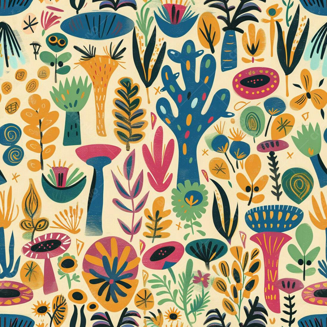 Textura Floral Abstrata para Fundo