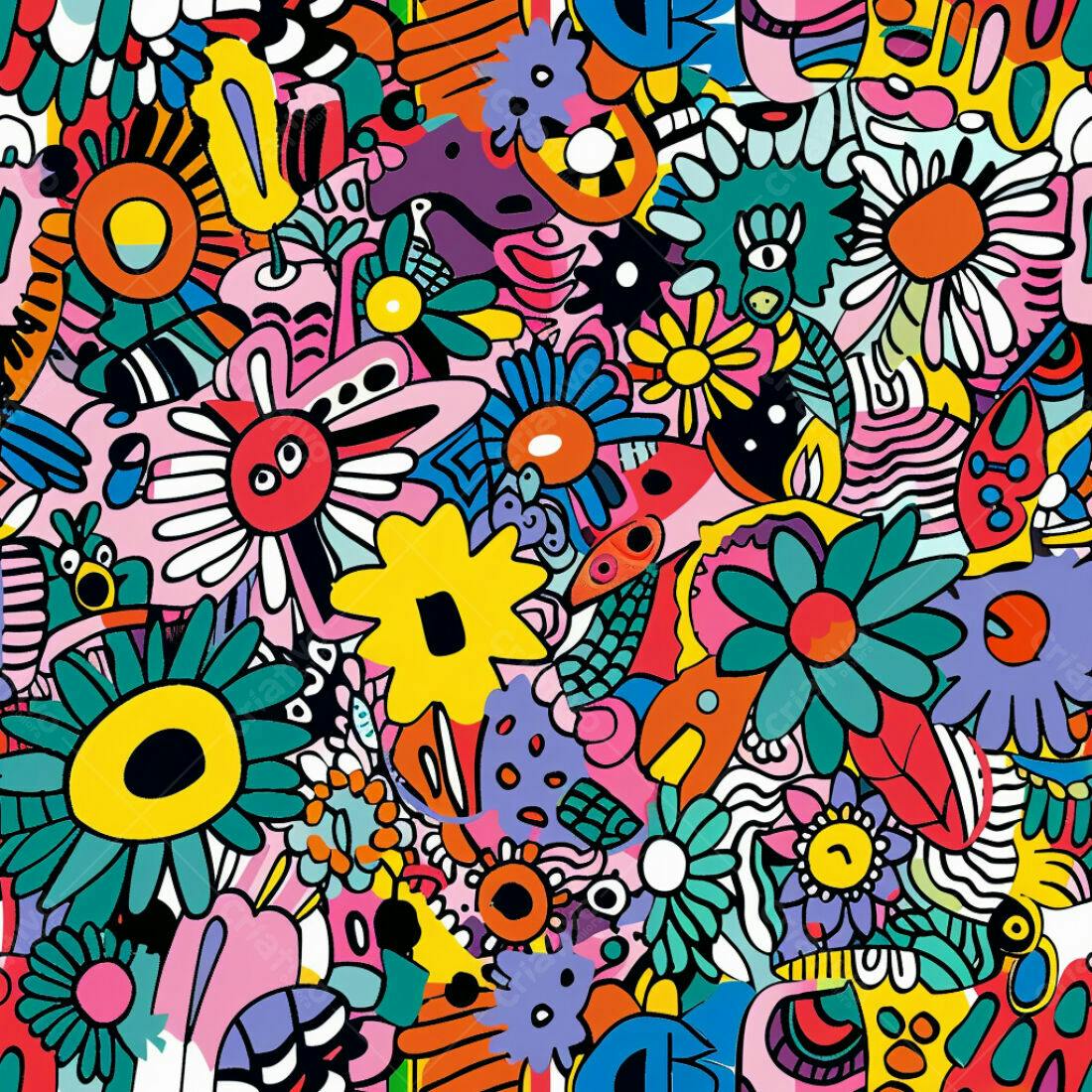 Textura floral vibrante para fundo criativo