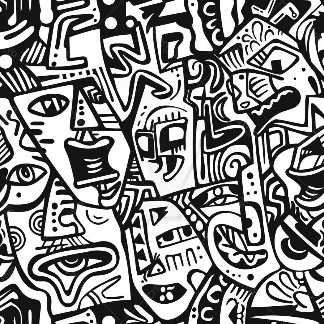 Textura Abstrata Preto e Branco para Fundo