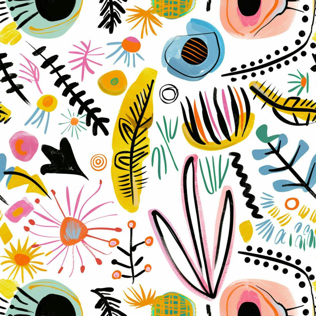 Textura Floral Abstrata Colorida para Fundo