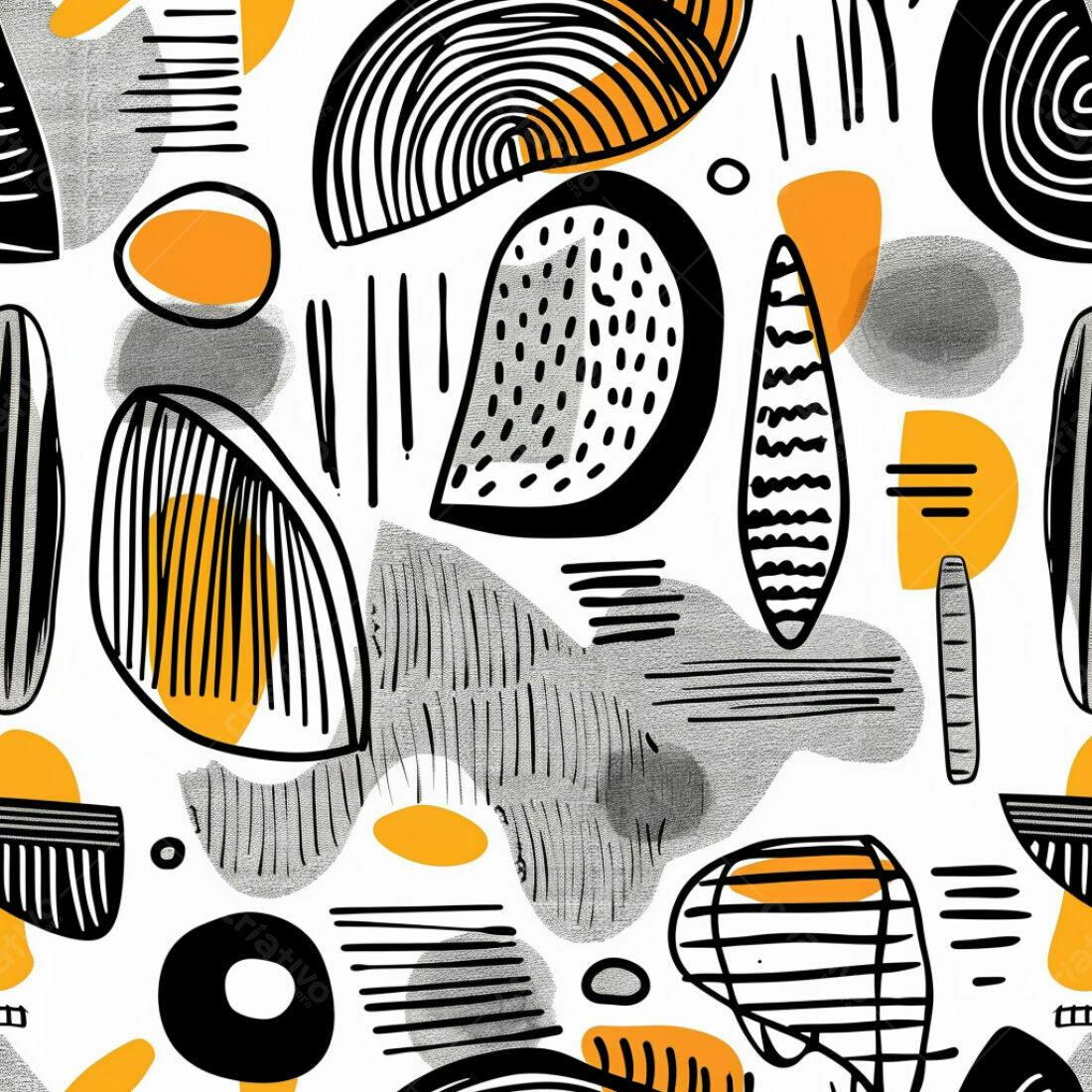 Textura Abstrata Preto e Amarelo para Fundo