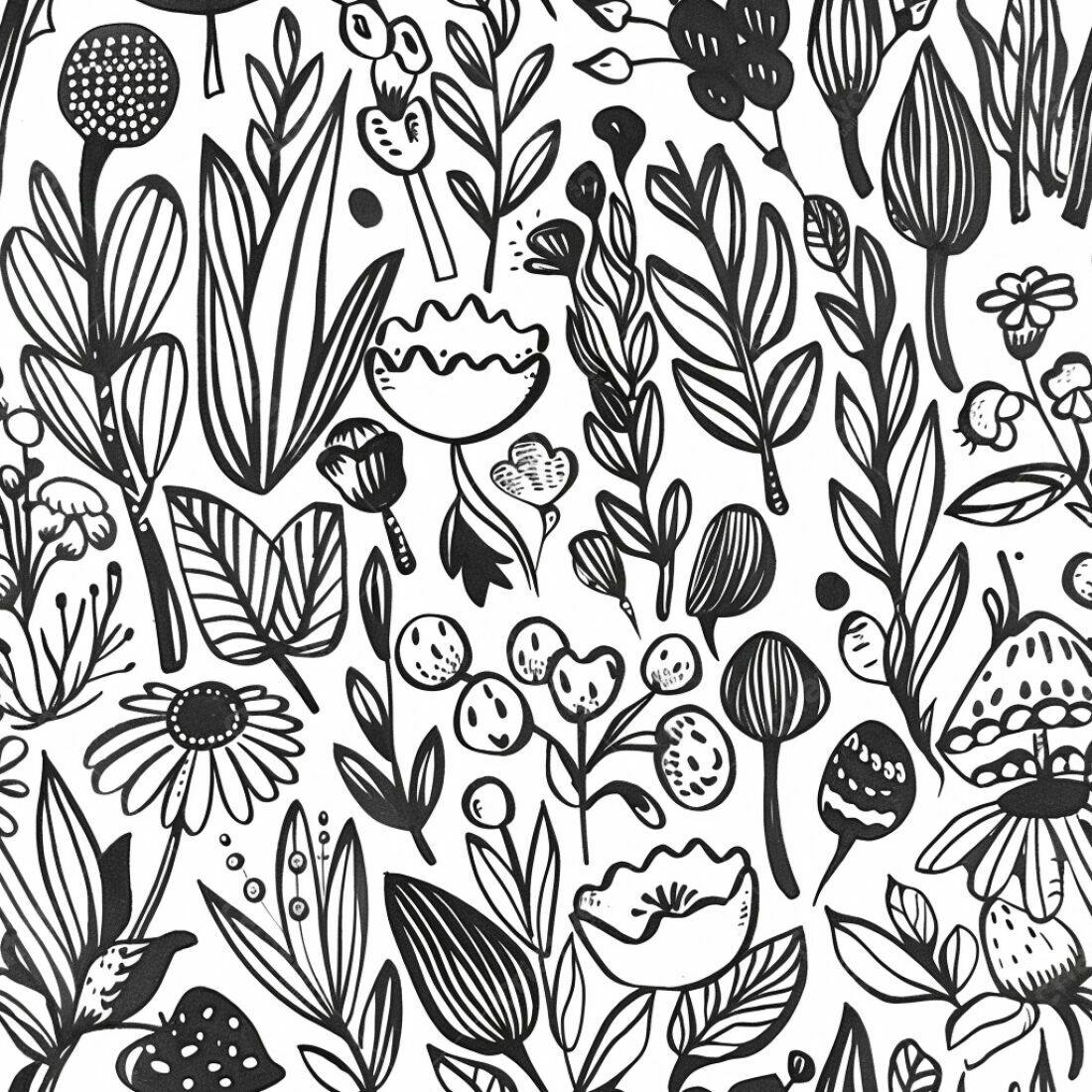 Textura floral monocromática para fundo
