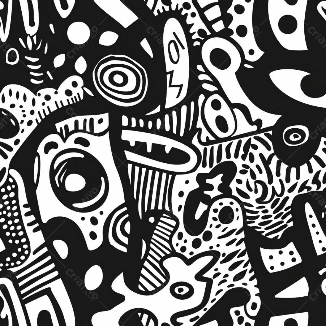 Textura Abstrata Preto e Branco para Fundo