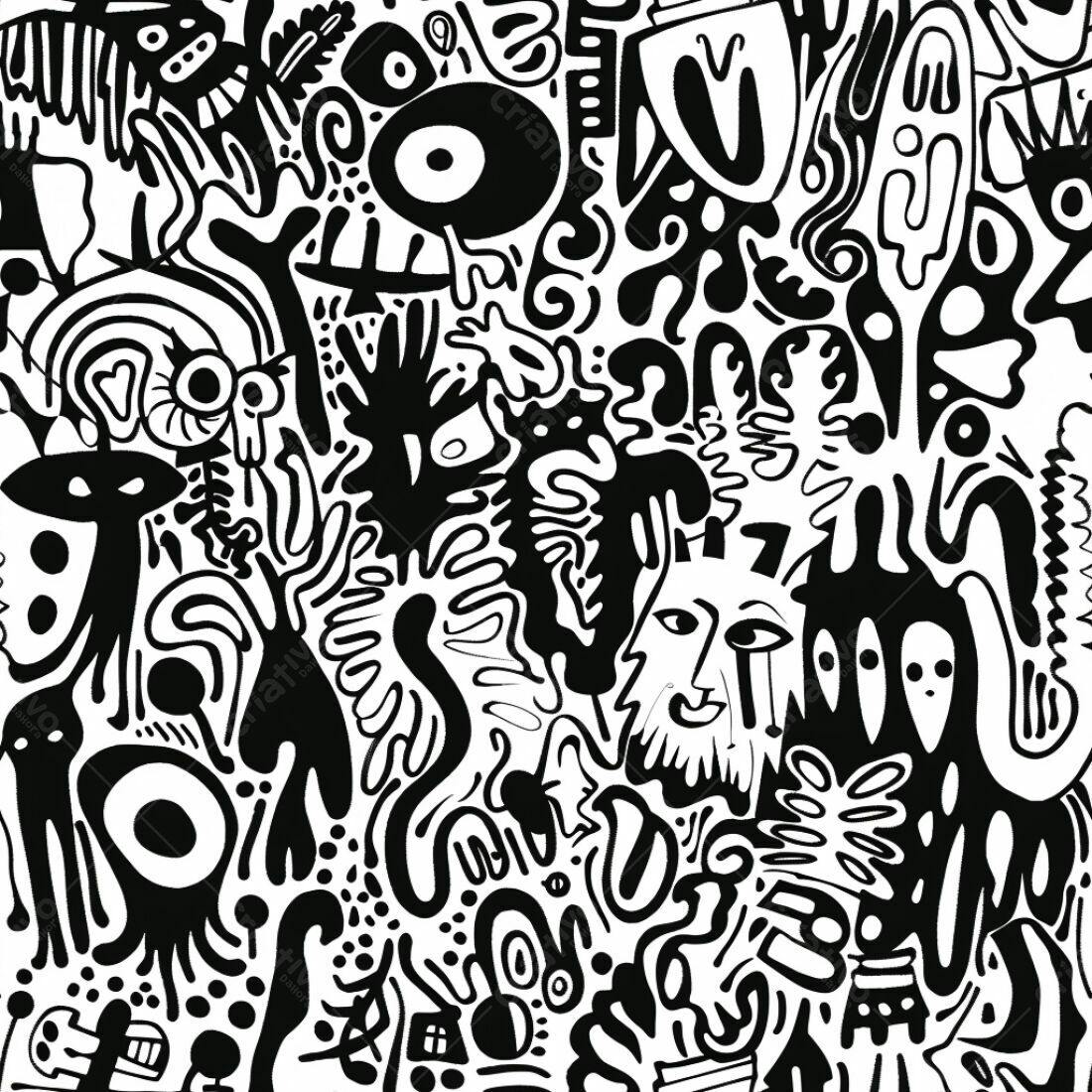 Textura Abstrata Preto e Branco para Fundo