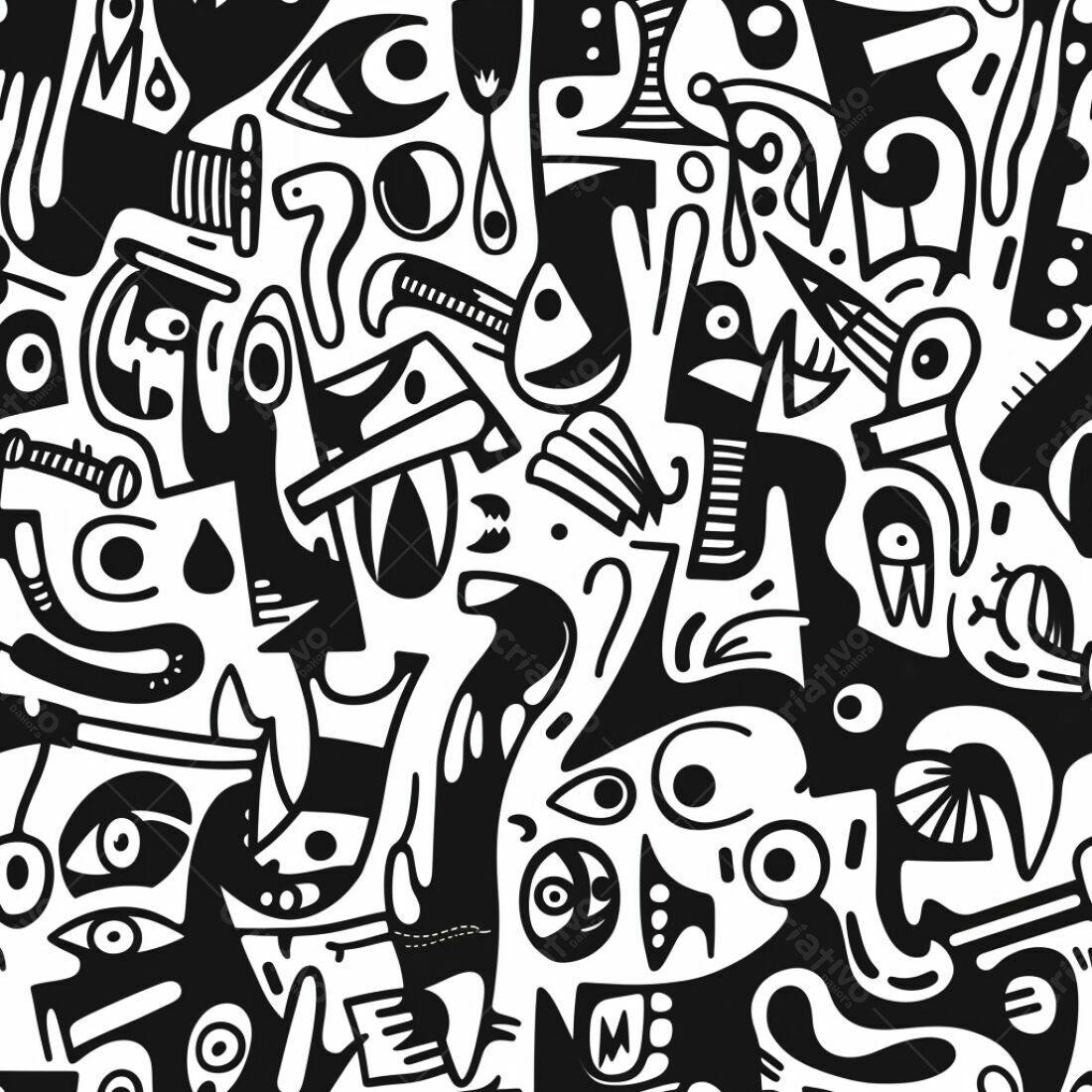 Textura Abstrata Preto e Branco para Fundo
