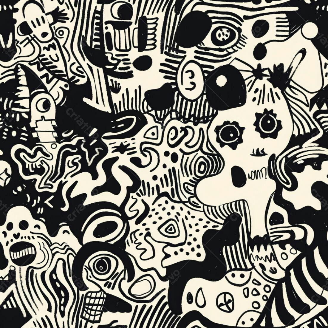 Textura Abstrata Preto e Branco para Fundo